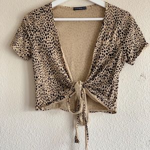 Brandy Melville Wrap Crop Top